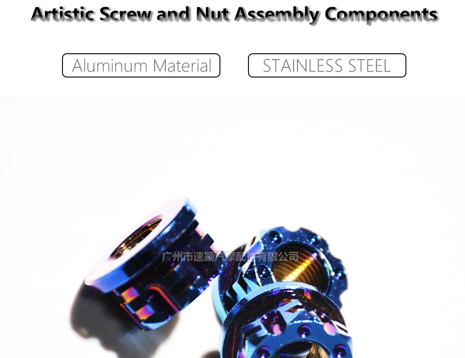 modified titanium plated nuts and bolts M10 M12 M16 M18 stainless steel 304 electric vehicle accessories