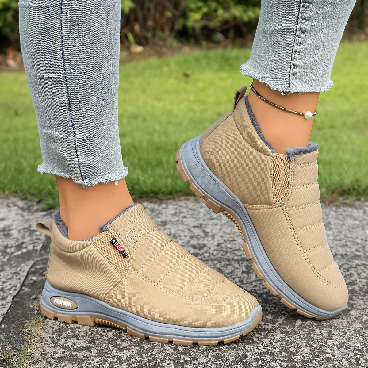 Women's Shoes, Women's Sports Shoes, Fleece and Thickened Boots, Lightweight Soft-Soled Women's Snow Boots