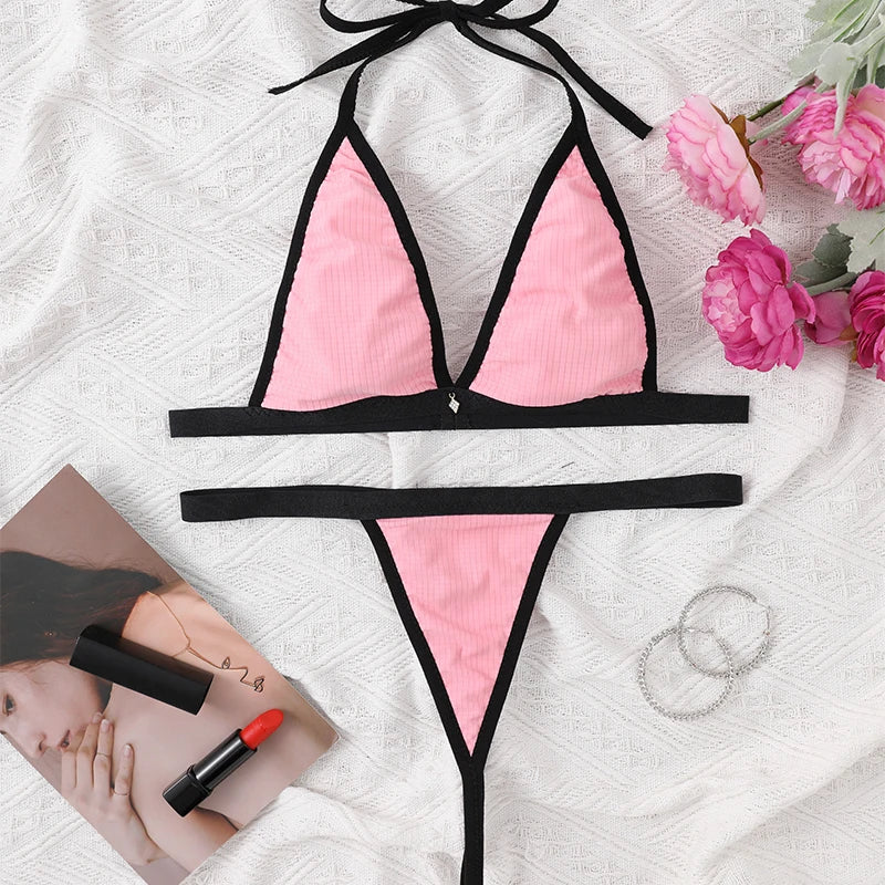 2024 Bathing Suit Women Micro Bikini Sexy Swimsuit Female Swimwear Bikini Set Brazilian Biquini Thong Swimming Suits Beachwear