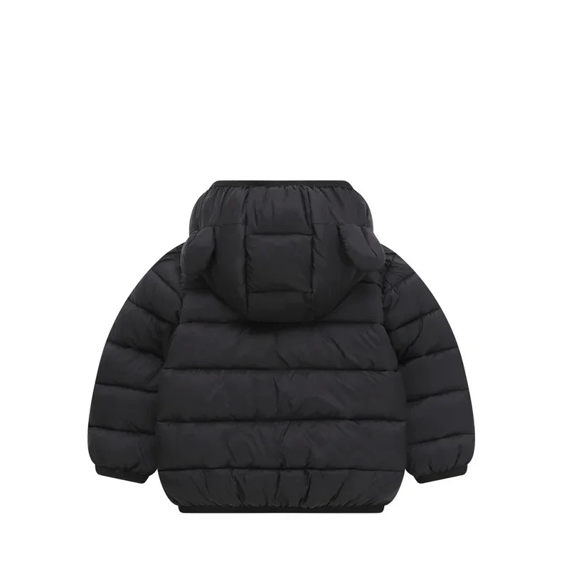 Winter Warm Down Coat Boys Hooded Jackets Autumn New Children Cotton Clothing Girls Thickened Casual Zipper Outerwear 2-6Y