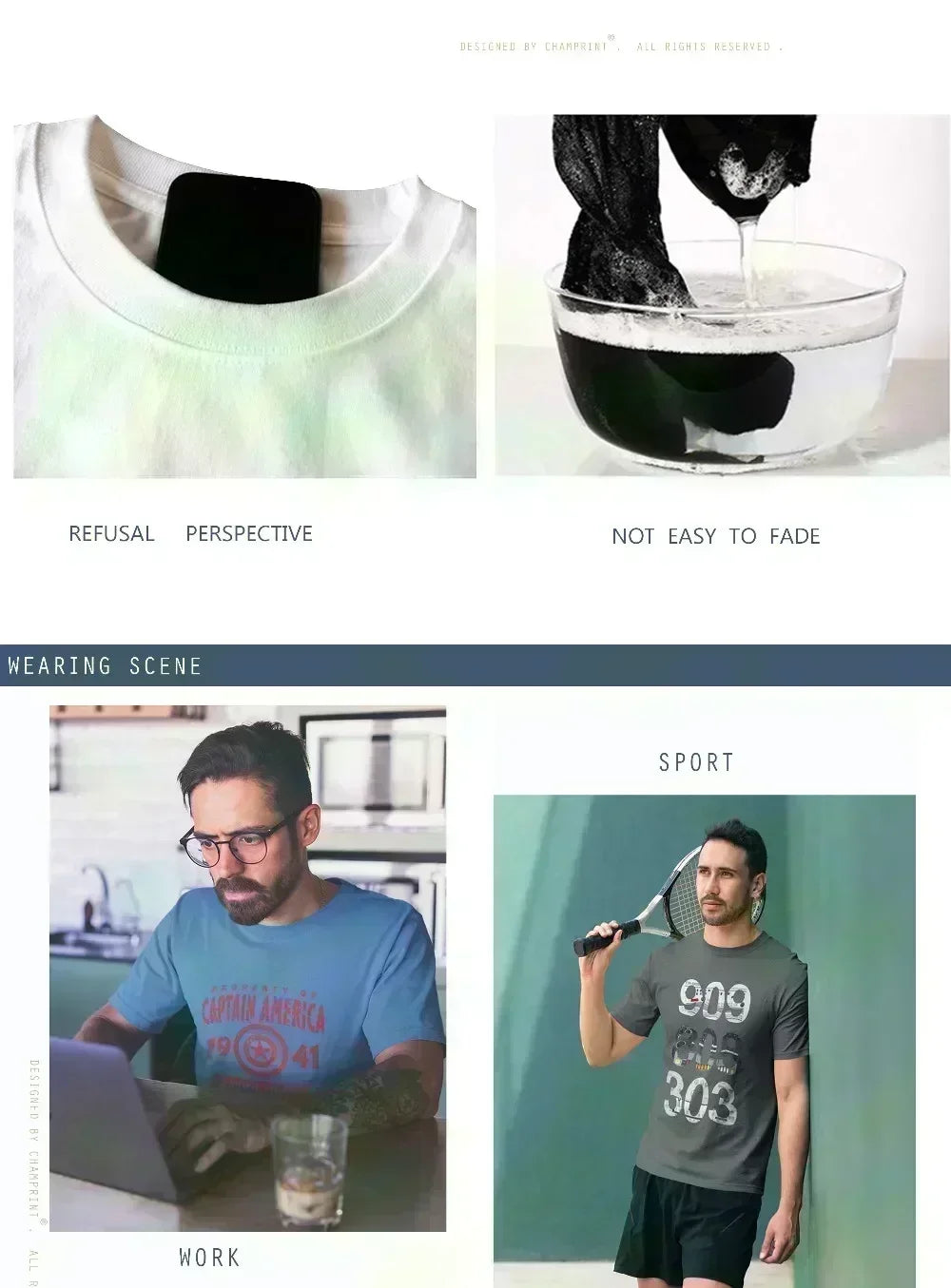 Men's Cotton T-Shirt Disturbed Graphic Print 100% Cotton Crew Neck Short Sleeve Casual Fit All-Season Wear