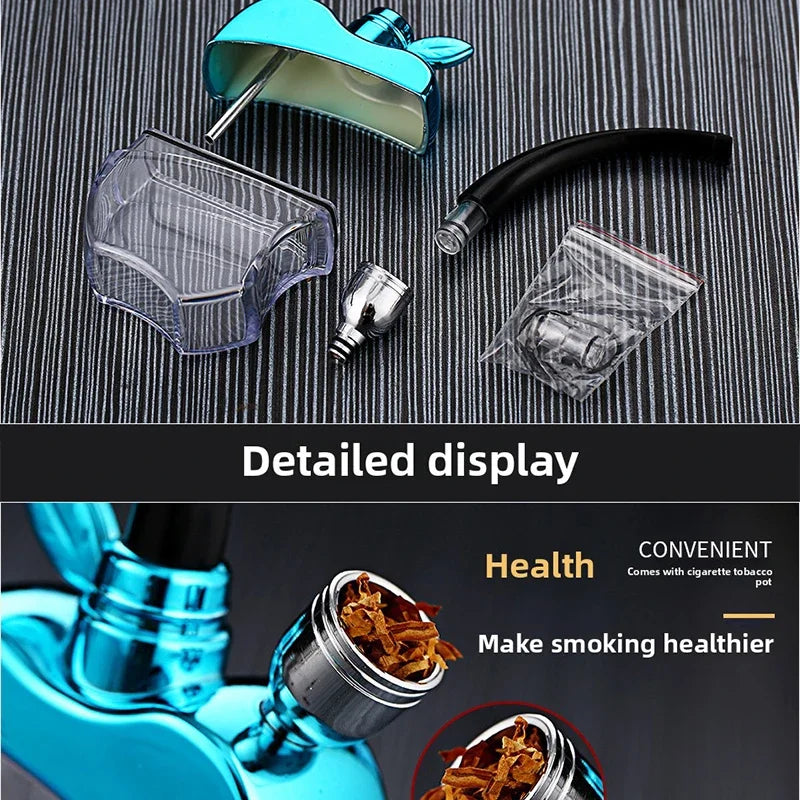 Portable Hookah Shisha Fashion Tobacco Cigarette Smoking Pipes Healthy Water Smoking Filter Smoking Accessories