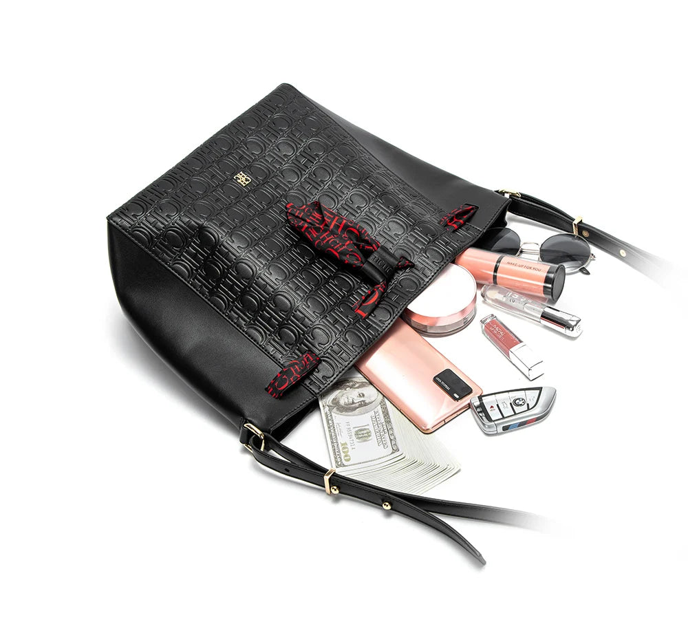 Women's Bag New Fashion Large Capacity Shopping Travel Commuting Female Bag Fashion Classic Luxury Brand Ladies PU Bucket Bags