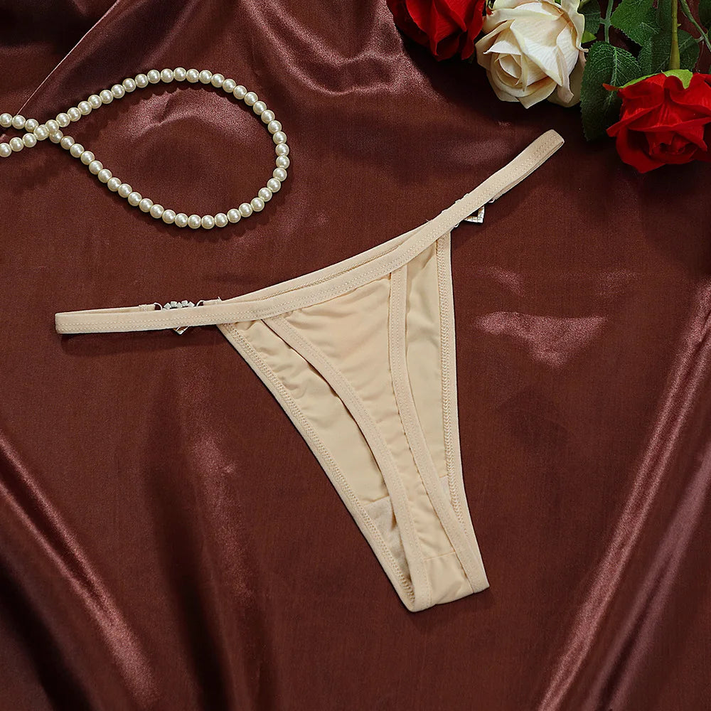 Women Sexy Thongs Low Rise Ladies G-string Heart Decoration Panties Ladies Sexy Costume Lingerie for Women