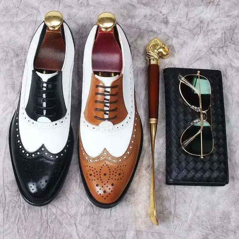 Designer's Classic Men's Formal Shoes, Lace Up Shoes, Plus Size Pointed Business Casual Comfortable Men's Wedding Formal Shoes