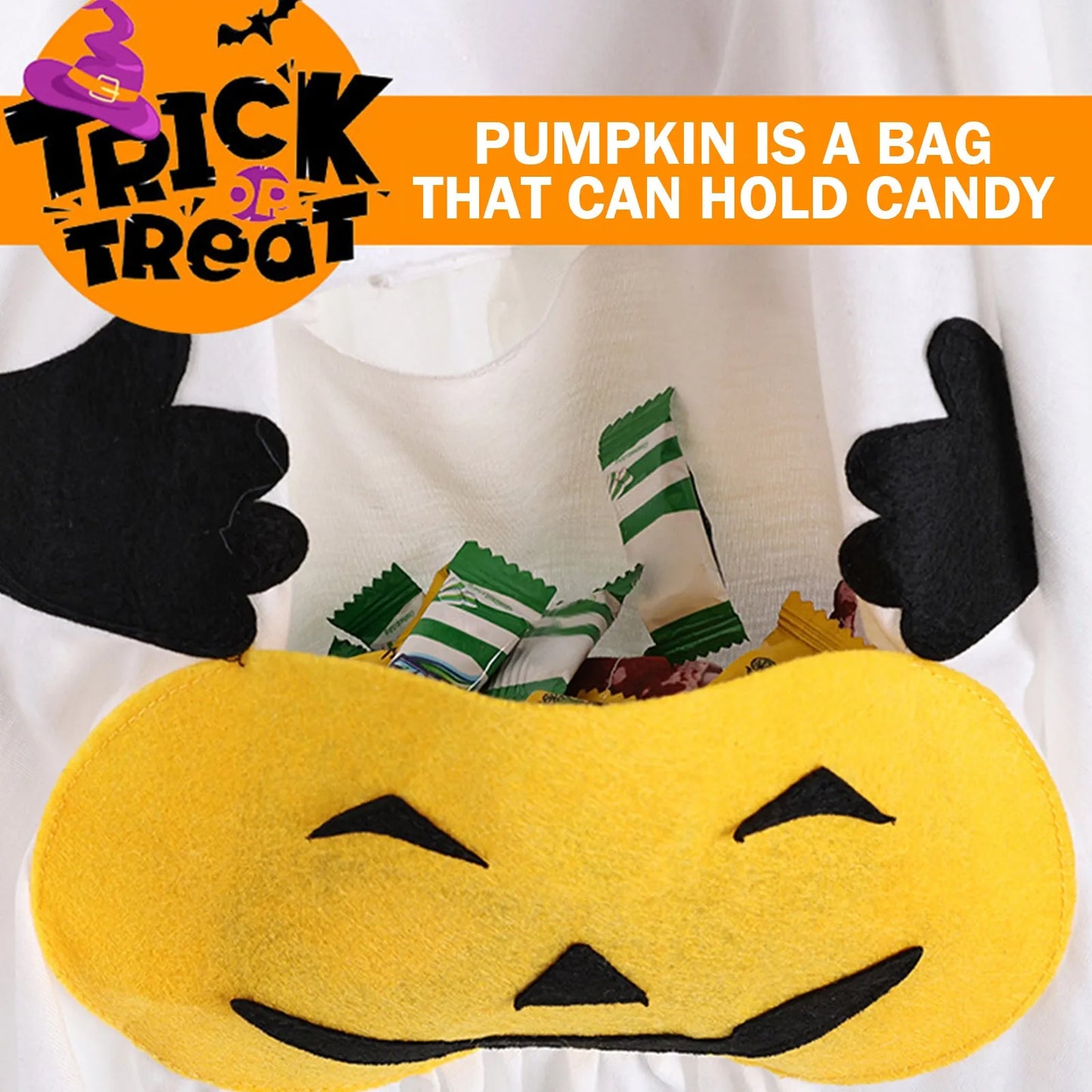 Halloween Pet Ghost Pumpkin Costume Adorable Pumpkin Pet Costume for Dogs and Cats Fun Trick-or-Treat Pet Costumes Easy To Wear