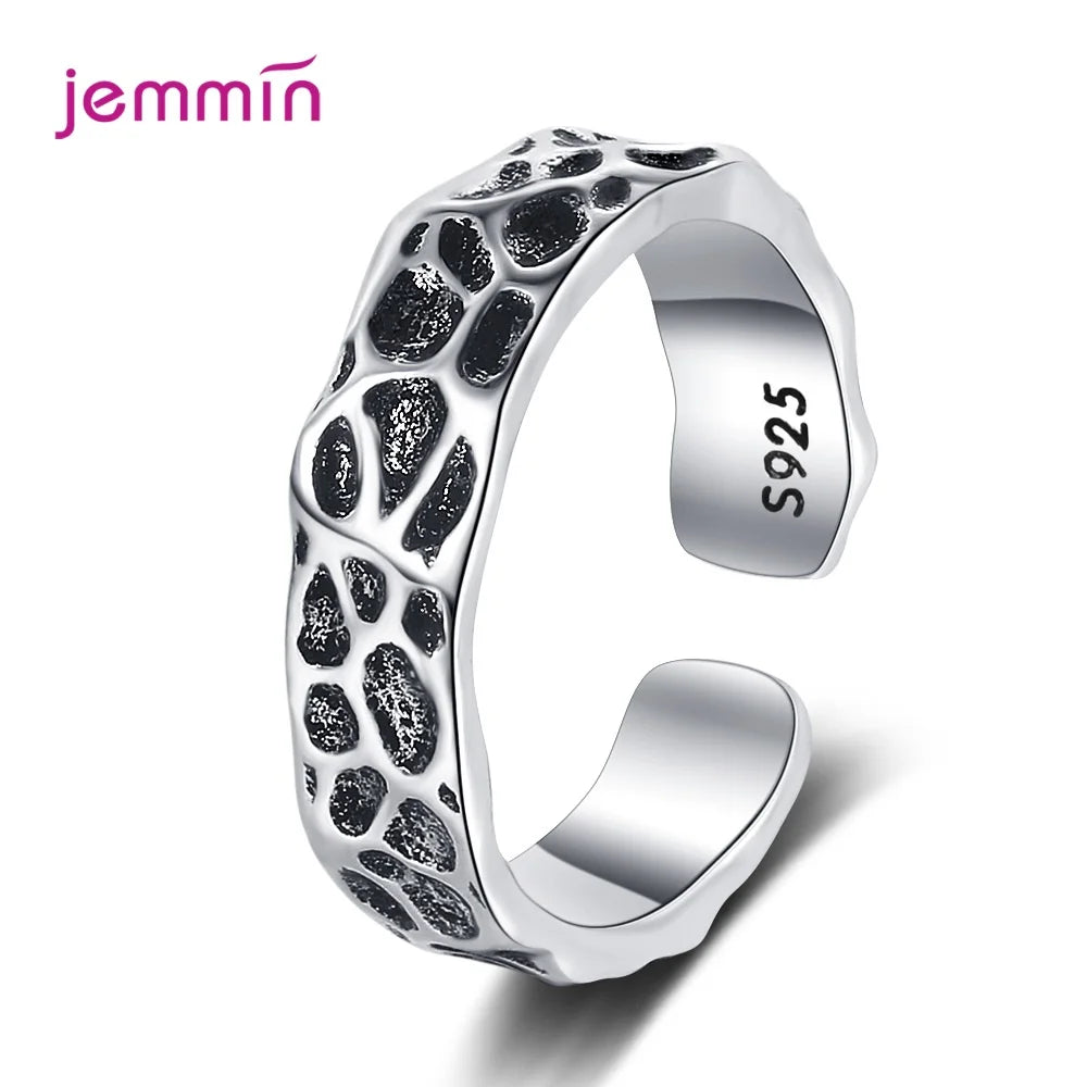 925 Sterling Silver Elegance High Quality Free Size Rings For Girls Women Adjustable Size Engagement Date Accessory