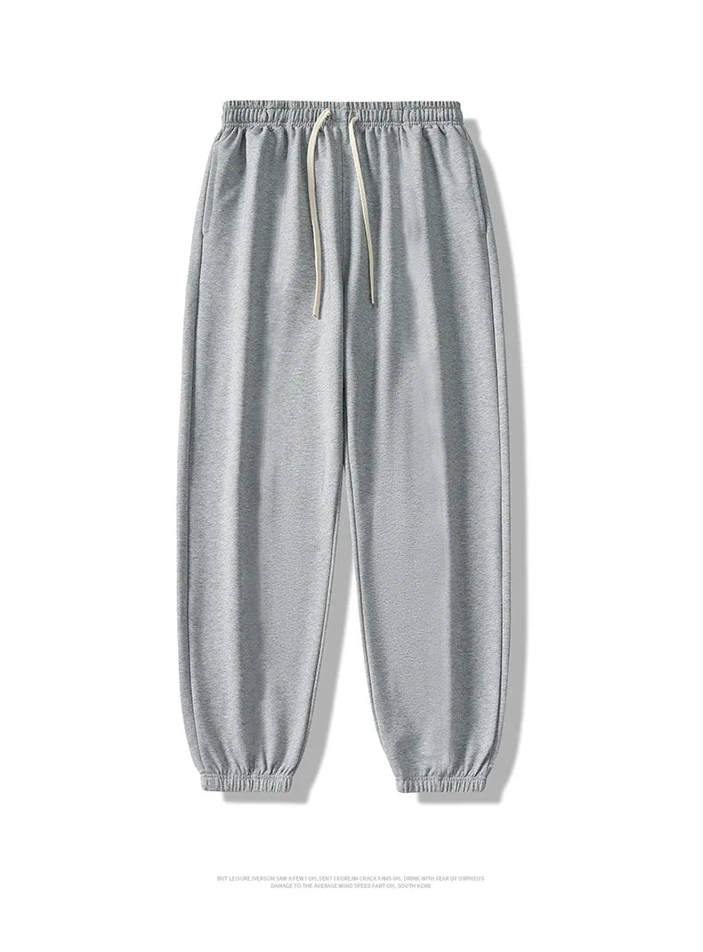 Men Big Tall Sweatpants Extra Long Length Sports Jogger Male Winter Fleece Sweat Pants Black Cotton Stretch Elastic Waist  120cm