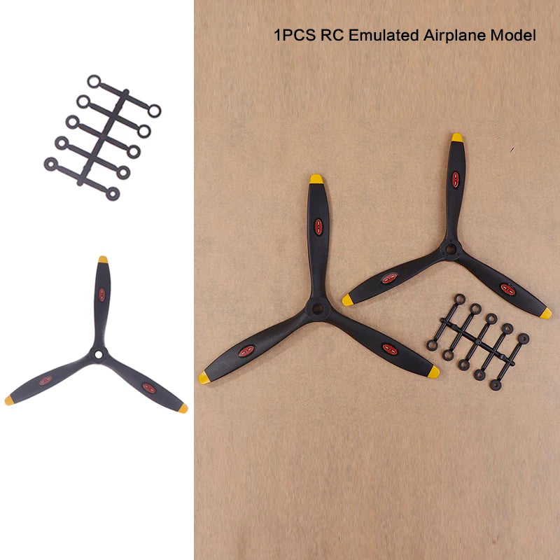 RC Modeled Airplane with 3-Blade 8060 9060 1060 1170 1370 Propeller, Perfect for Electric or Methanol Gas Engines