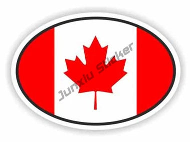 Fashion Canada Decals Canada Round Maple Leaf Decal Canadian Oval Flag Decal Quebec Canada Flag Sticker Premium Quality Stickers