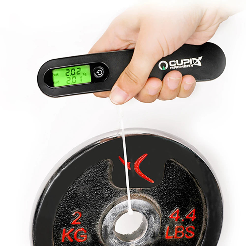 Archery LED Bow Scale 110lbs Draw Weight Weighing Tool Dynamometer Measuring Instrument Hunting Shooting Compound Recurve Bow