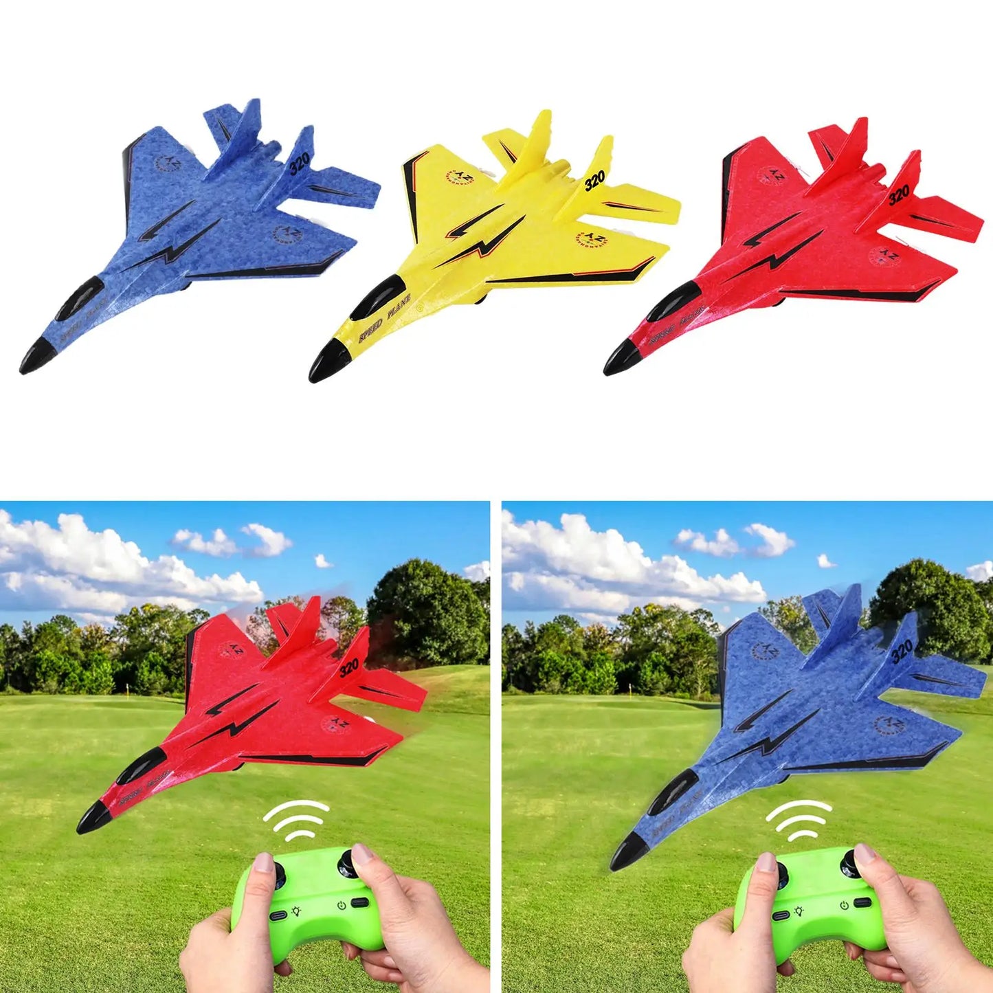 RC Plane RC Glider ,Ready to Fly with Light, Easy to Fly, Foam RC Airplane