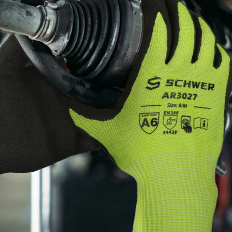 Steel-Wired A6 Gloves Provides anti-cut and anti-stab feature; Non-Slip and Resistant to Wear
