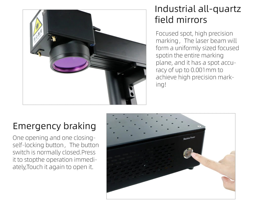 Kindlelaser S5 Industrial Fiber Laser Marking Machine 20/30/50W Portable Engraver for Metal Jewelry Leather High Precision