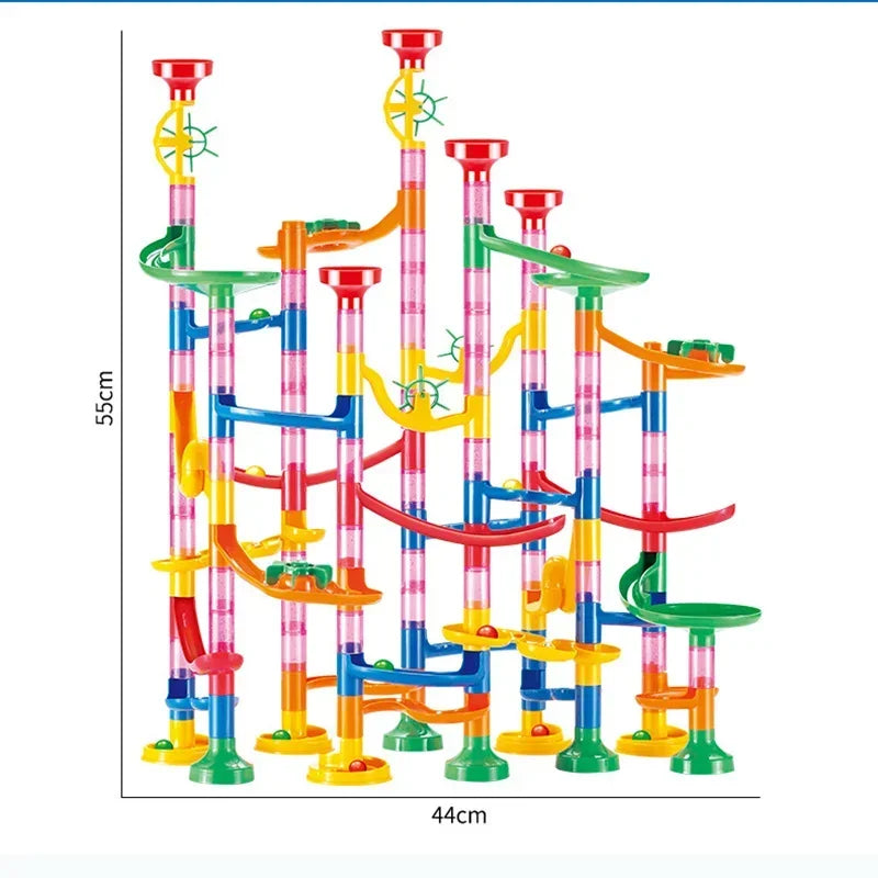 Marble Run Building Blocks Marbles Slide Toys For Children DIY Creativity Constructor Educational Toys Children Gift