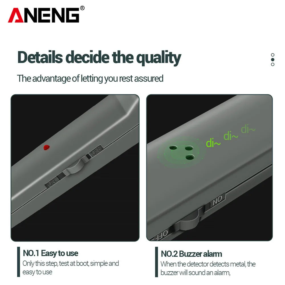Metal Detector ANENG DM3004A High Sensitivity Body Search Portable Handheld Security Intelligently Adjust Objects Distance Tools