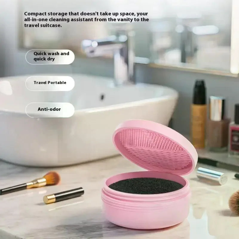 Makeup Brush Cleaning Box Sponge Eyeshadow Brushes Quick Clean Dry Cleaner Cosmetic Wash Clean Powder Tool Makeup Accessories