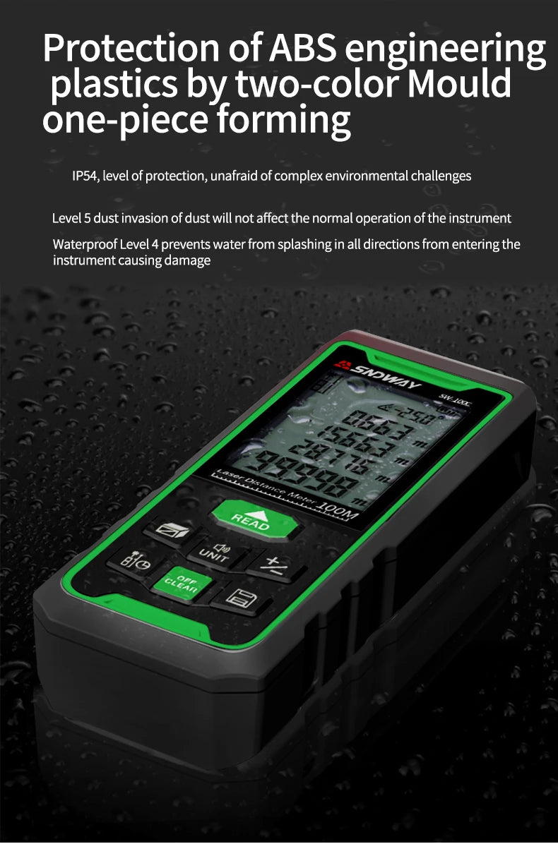 SNDWAY Laser Distance Meter 50m 70m 100m 120m Rangefinder Digital Range Finder Trena Roulette Ruler Distance Measuring Tape