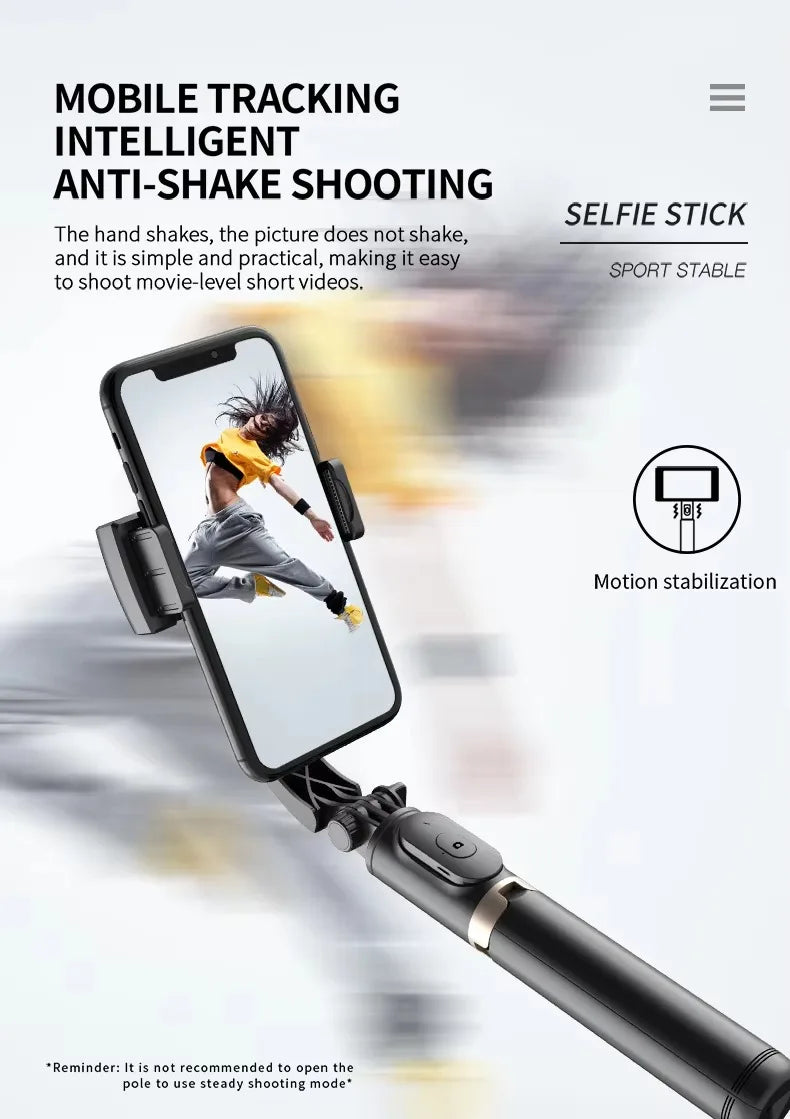 Gimbal Stabilizer for Smartphone,Selfie Stick Tripod with Remote Control Auto Balance 360° Rotation Phone Gimbal for Selfies