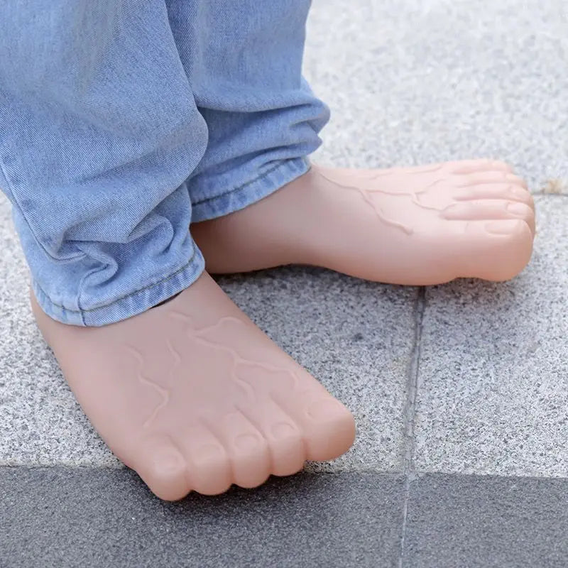 Artificial Foot Shoes Quirky Ideas Men's and Women's Toe Big Foot Spoof Red Five Finger Feet Fashion
