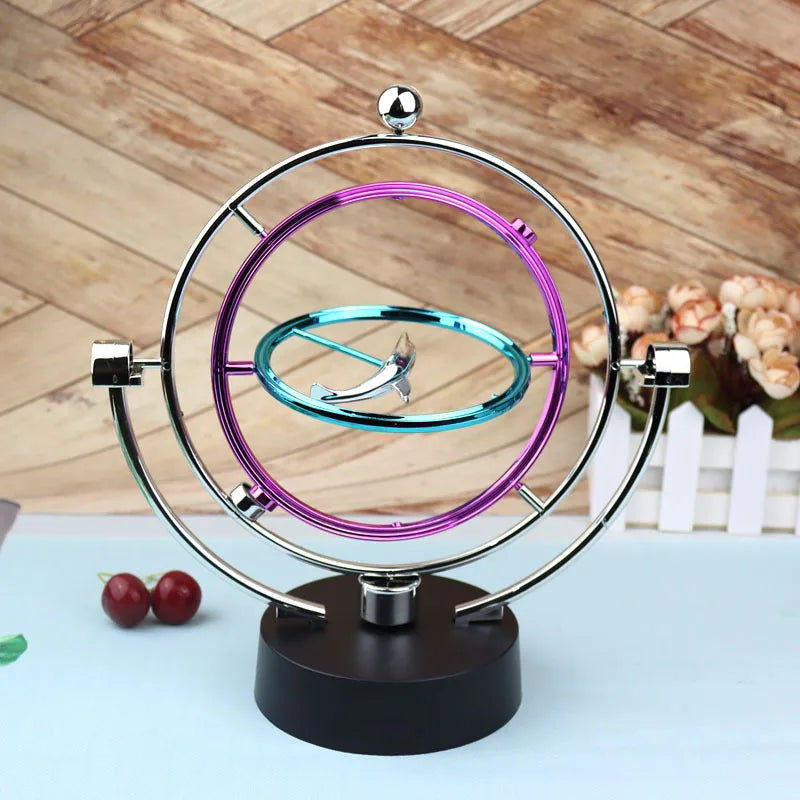 Rotating constant motion Newton pendulum, balance ball, magnetic levitation chaotic small pendulum, home dining table decoration