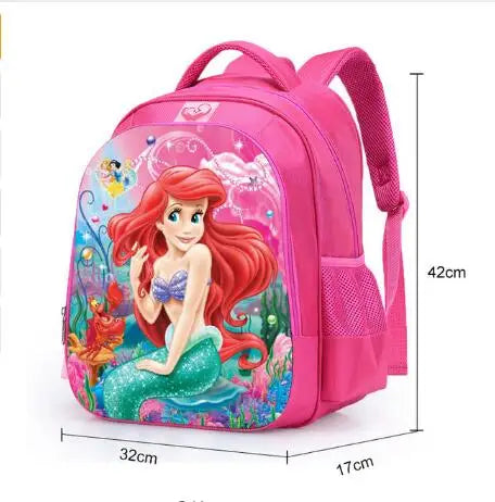 16 inch Girls School Bags Princess Cartoon Schoolbags Pink Backpack kids Cartoon Primary Bookbag Kids Mochila Infantil