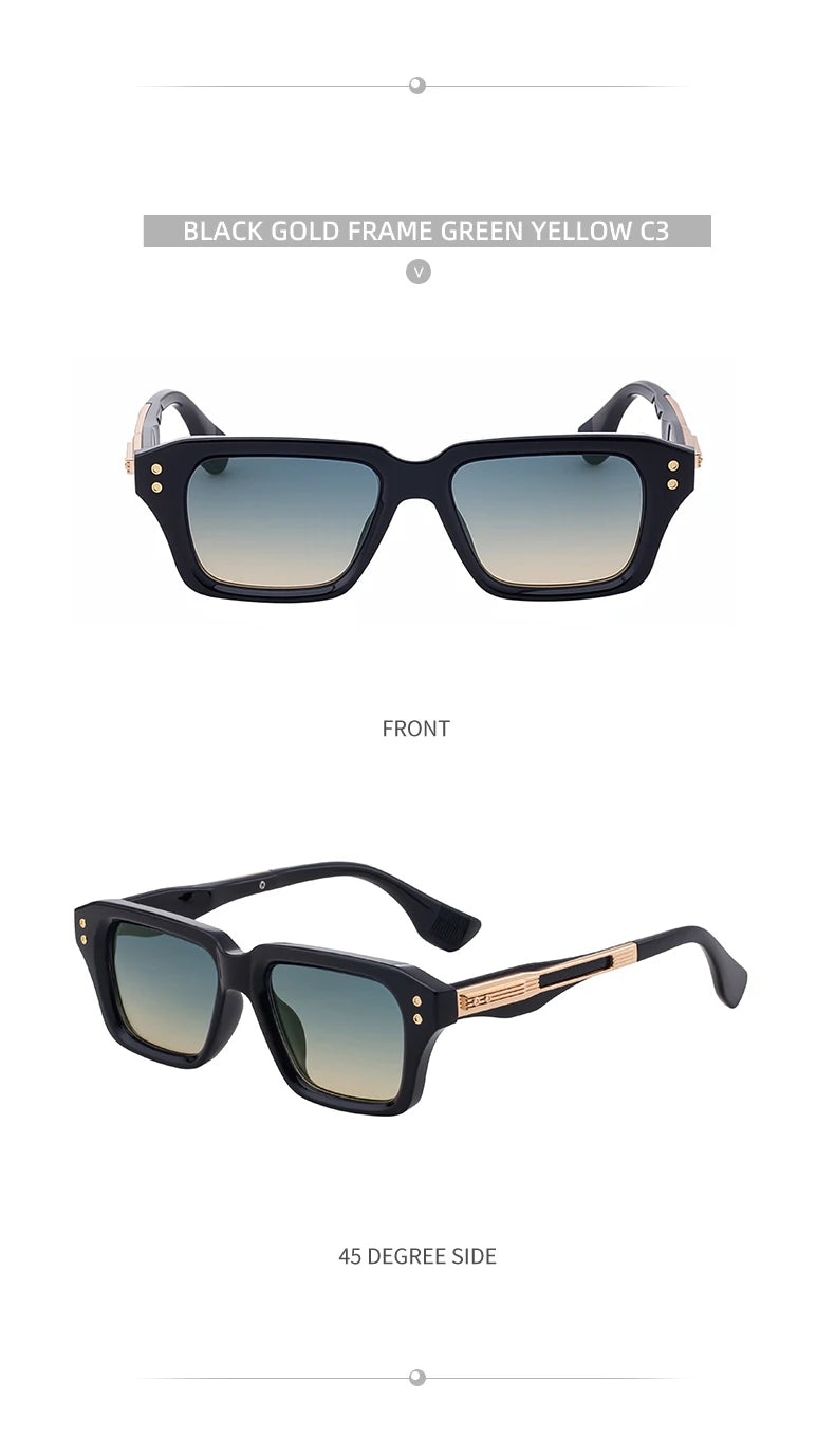 Retro Polarized Square Punk Sunglasses Men 2026 Luxury Brand Designer Classic Driving Shield Sun Glasses for Male Shades UV400