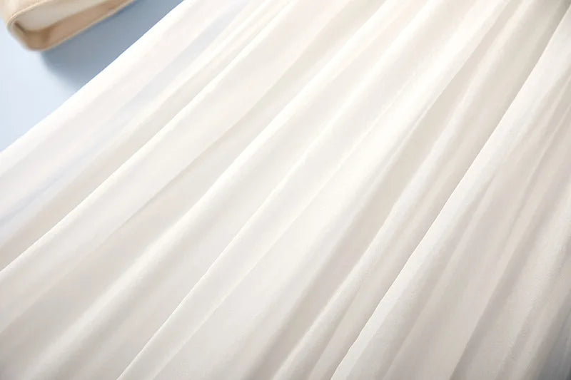 100% Silk Dress New Fashion Summer Dresses For Women 2024 High Quality Casual Dress Women Elegant Midi Dress Vestido Feminino Lq