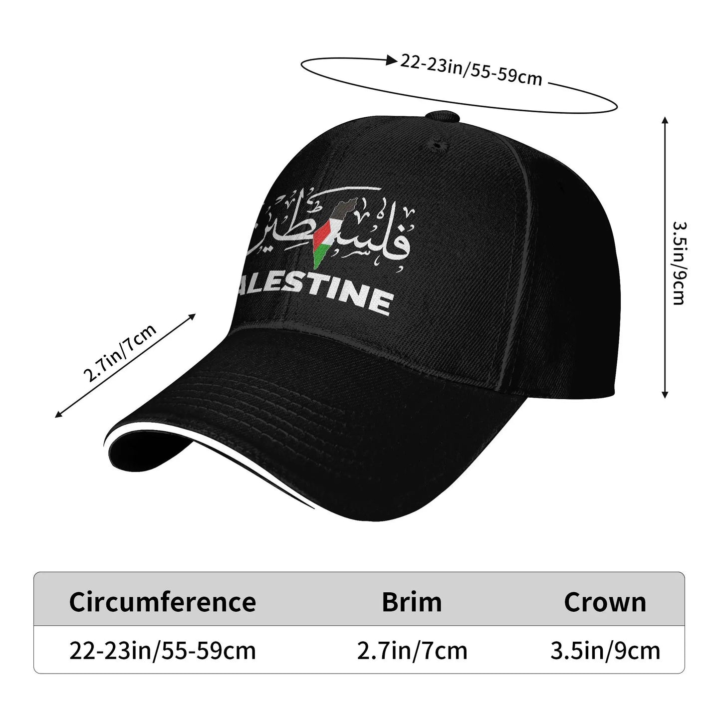 Palestine Arabic Flag  Baseball Cap Palestinian Map Fashion Hip Hop Hats Summer Men Adult Outdoor Gym Snapback Cap