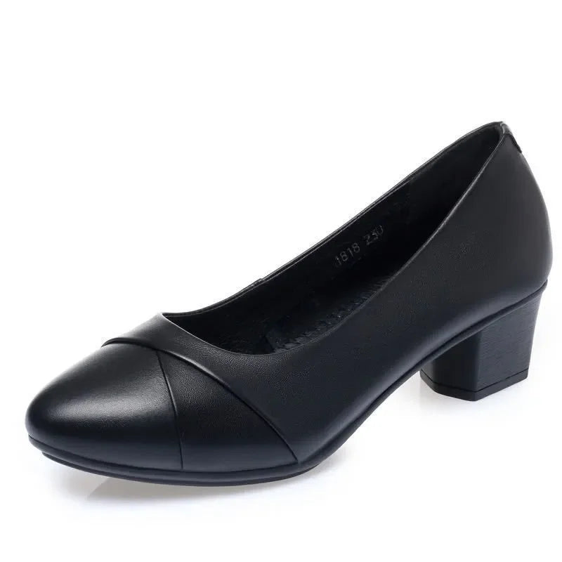 zapatos de mujer women cute round toe daily wear black footwear lady casual black comfort office career work shoes sapatos b411