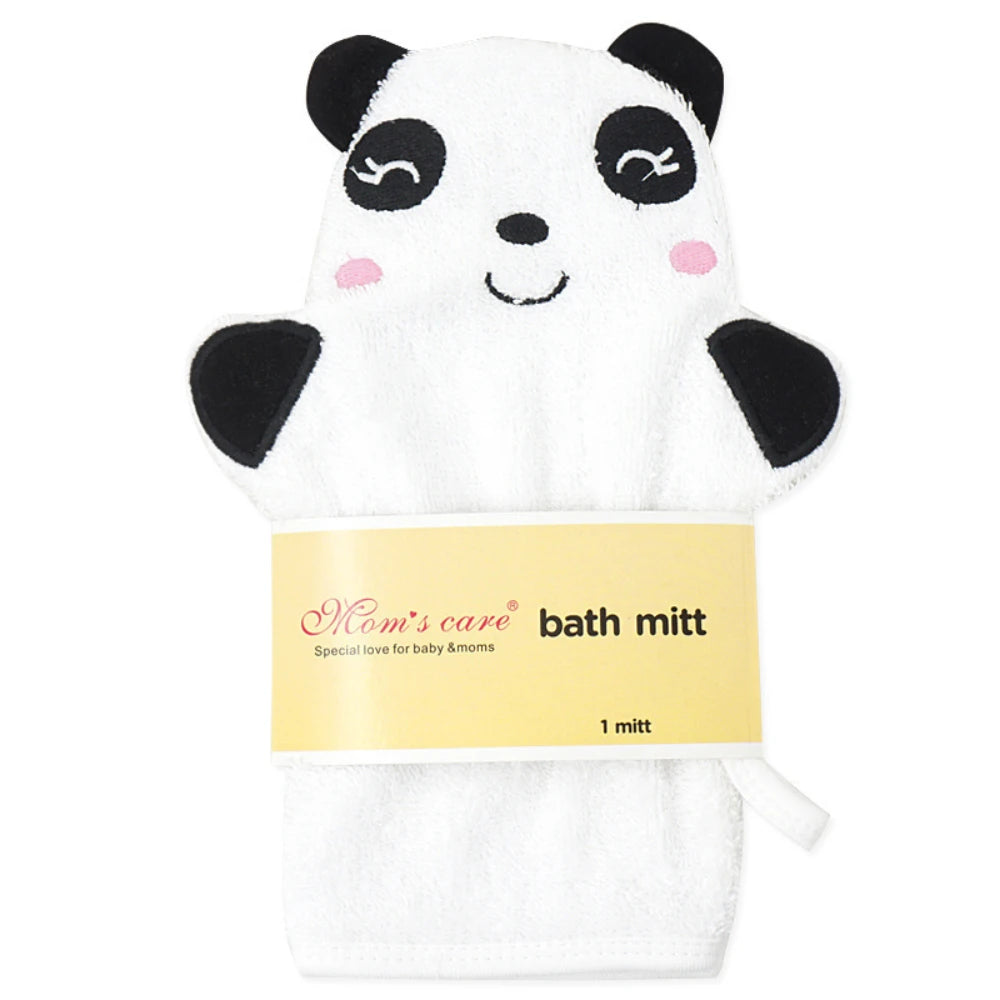 Baby Bath Mitt, Washcloths Gloves Designed in Nice Cute Animal Style,Cotton Towel Gentle Scrub for Baby Toddler Bath and Shower