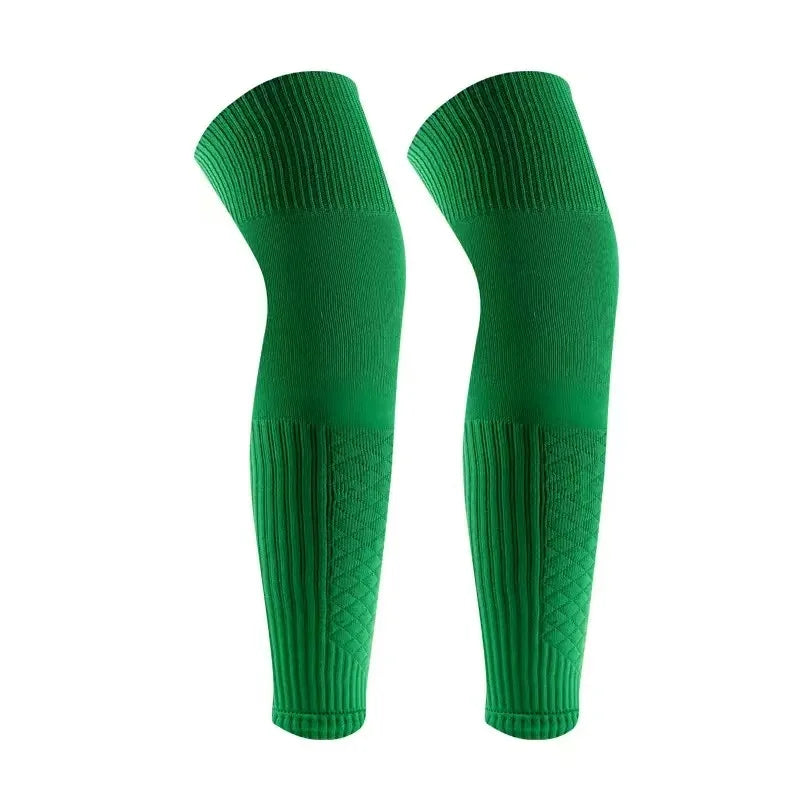 Football protective socks over knees, men's basketball pressure leg covers, knitted breathable, non-foot pressure fixed socks