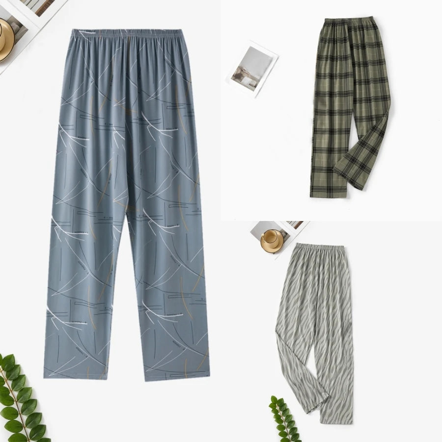 Pajama Pants Men's Spring and Autumn Loose Casual Trousers Home Pants Men's Home Pants Can Be Worn Outside