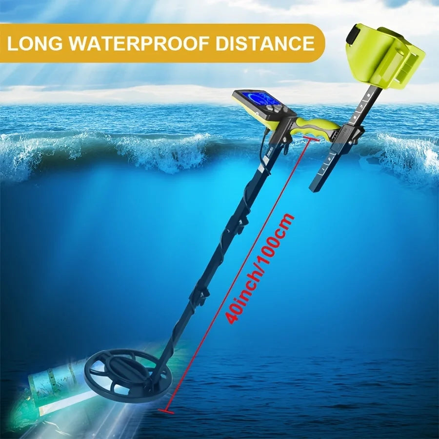 Metal Detector for Adults Analog Pointer Metal Detector with LCD Screen 10'' Waterproof Coil Adjustable All Metal&Disc&Pinpoint