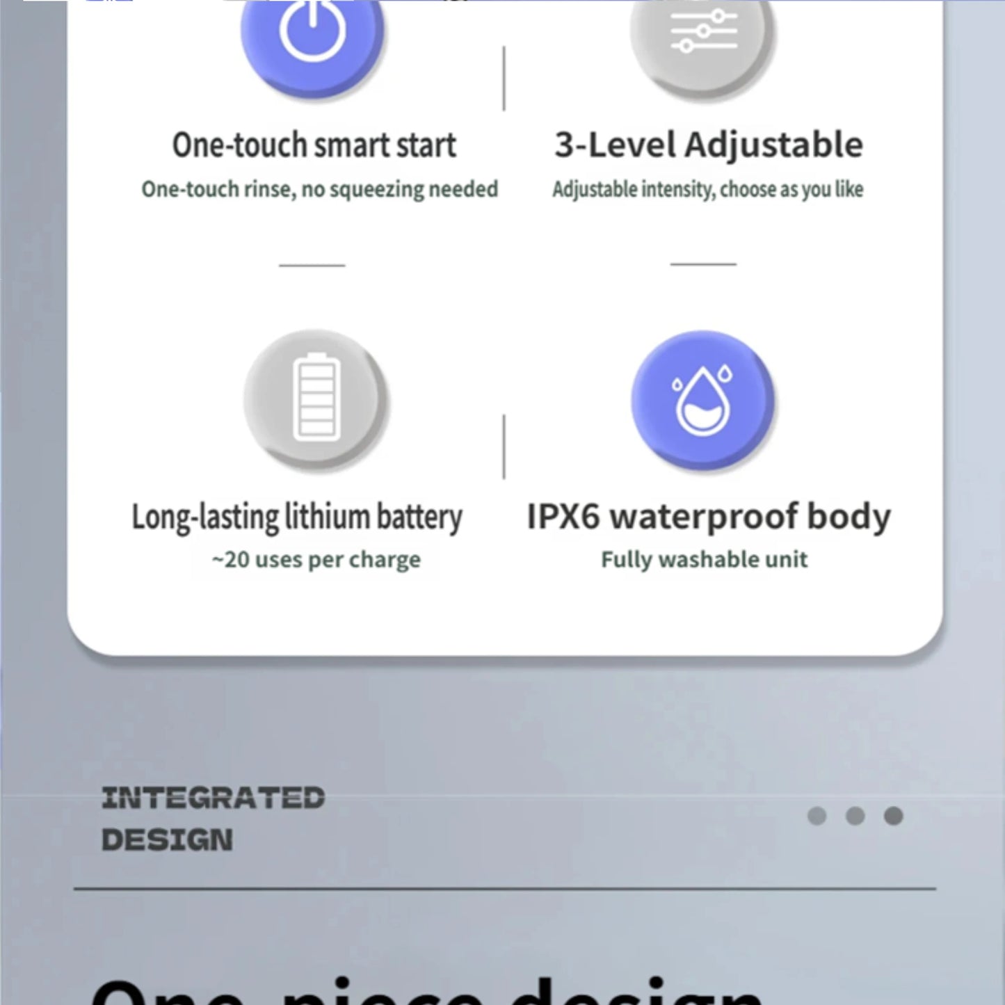2.5L Portable Electric Bidet Sprayer, IPX6 Waterproof Rechargeable Handheld Hygiene Shower for Travel Camping Outdoor Cleaning