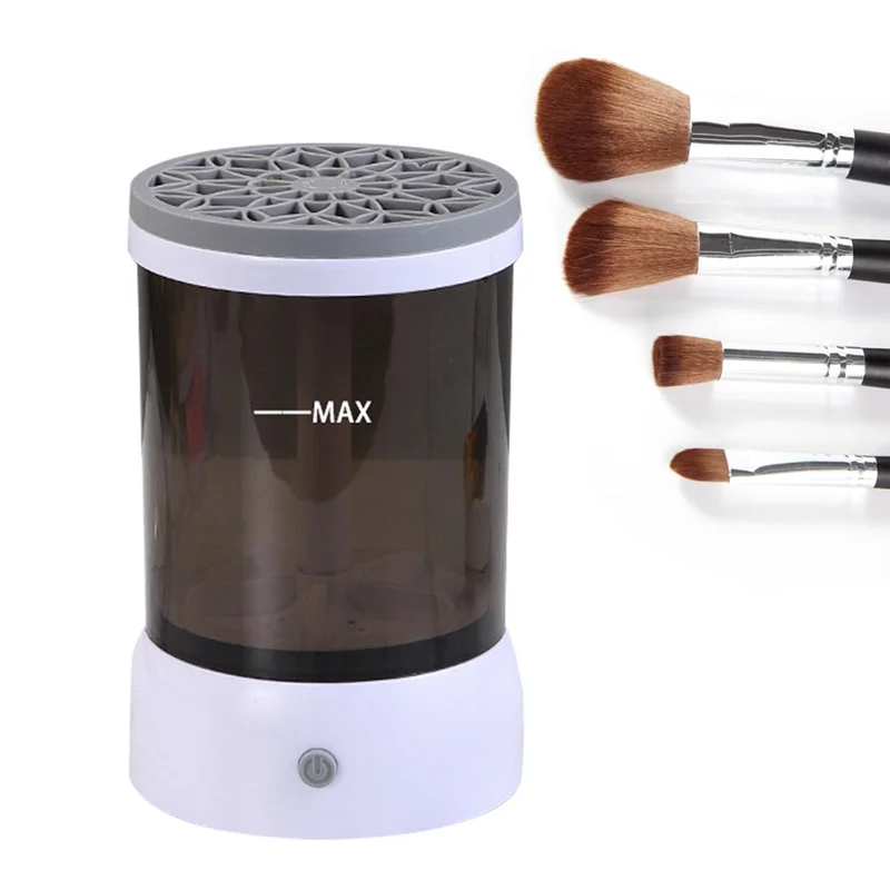 AA20-Makeup Brush Cleaner Electric Makeup Brush Cleaner Machine+Makeup Brush Cleaner Mat For All Size Makeup Brush Tools Durable