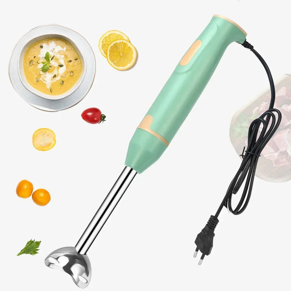 Professional 400W Electric Immersion Hand Blender with Stainless Steel Blade for Smoothies Soups Sauces Baby Food & Meat