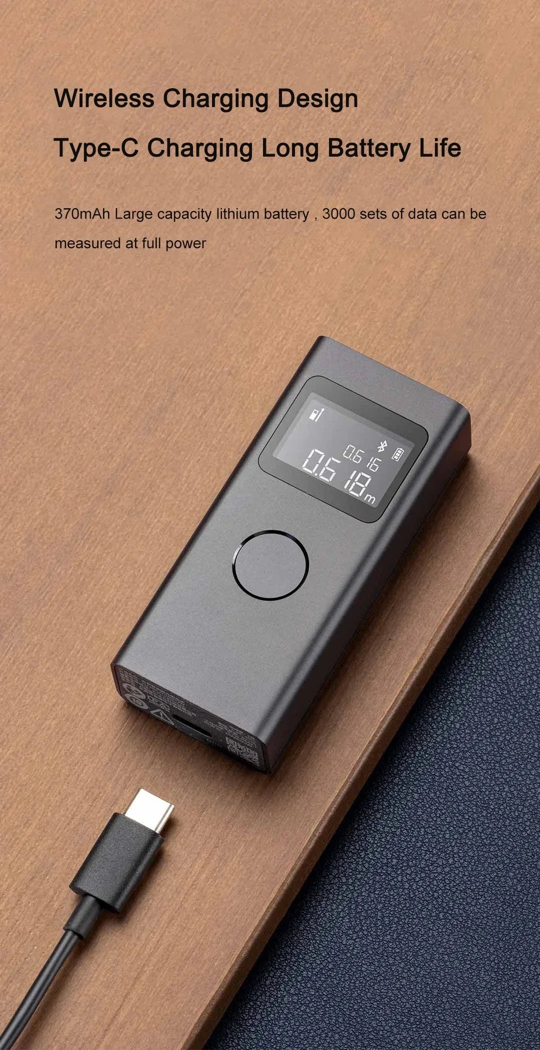 Original Xiaomi Mijia Smart Laser Rangefinder Real Time Distance Meter LCD Display Laser Range Finder Tape Measure Real Time New