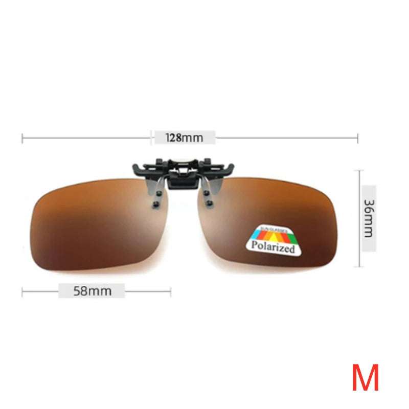 Fishing Polarized Pilot Flip Up Clip on Sunglasses Men Photochromic UV400 Women Driving Sun Glasses Color Change Night Vision