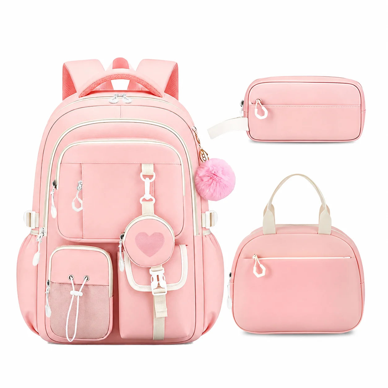School Bag Set Ergonomic Waterproof Oxford Cloth Backpack Girls School Backpack Set Large Capacity Spine Backpack For Middle