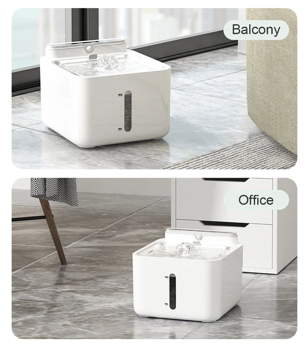 Pet Water Fountain Filter, Wireless Sensor Drinker, Pet Feeder for Cat and Dog, Water Dispenser, Auto Drinking Fountain