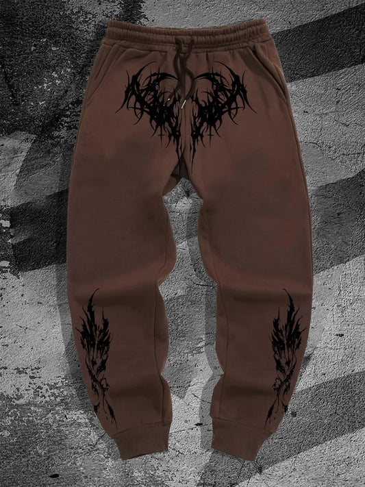Men's and Women's Jogging Pants Casual Pants Elegant Printed Sports Pants Jogging Fashion Fitness Drawstring Sports Pants S-3XL