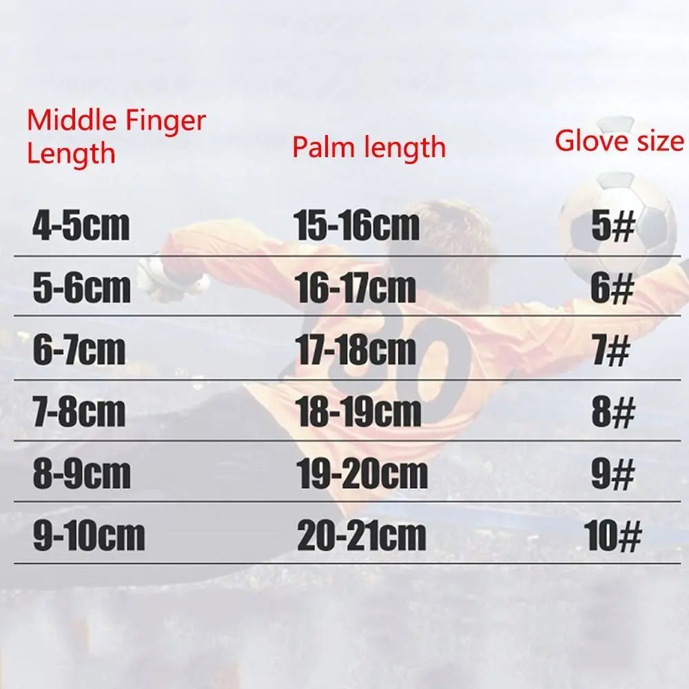 Finger Protection Goalie Gloves Wear-Resistant Durable Football Goalkeeper Gloves Handguard Non-Slip Sports Gloves