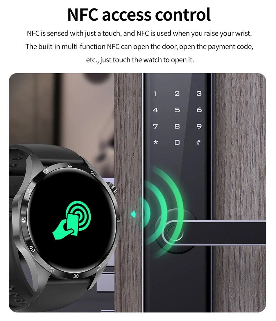2025 New Men Watch 4 Pro 1.43 inch 360*360 AMOLED HD Screen Bluetooth Call Health Monitoring Men Watch Men For Android IOS clock