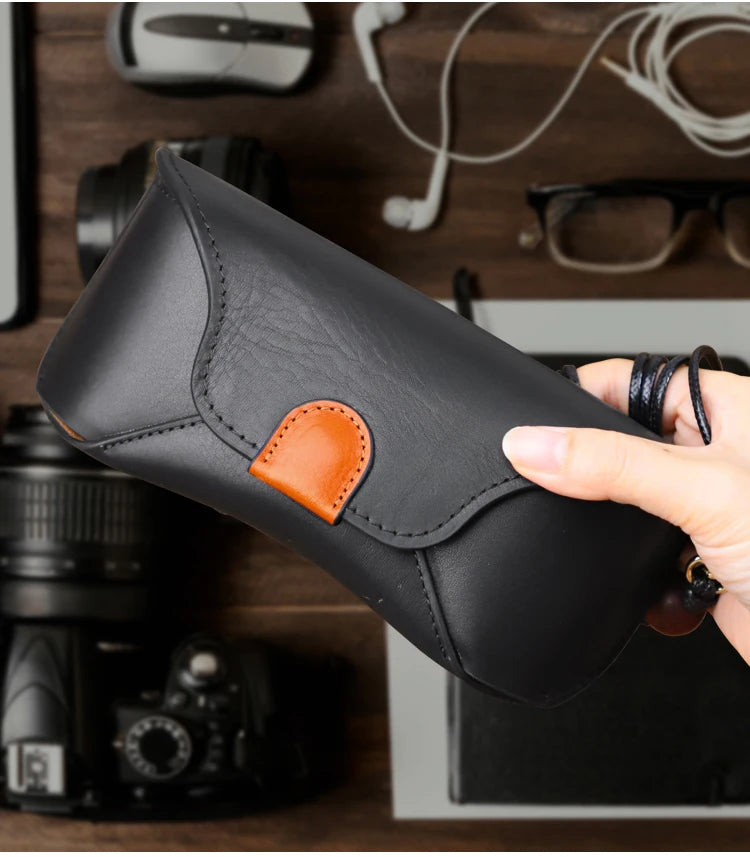 Genuine Leather Eye Glasses Bag for Eyeglass High Quality Handmade Causal Glasses Case Sunglasses Protector Pouch