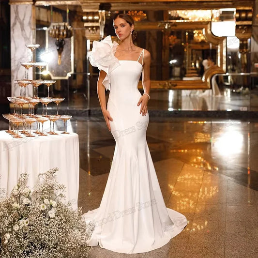 Classic Wedding Dresses Vintage Bridal Gowns Sleeveless Backless Robes For Formal Party Sweep Train Vestidos De Novia Customized