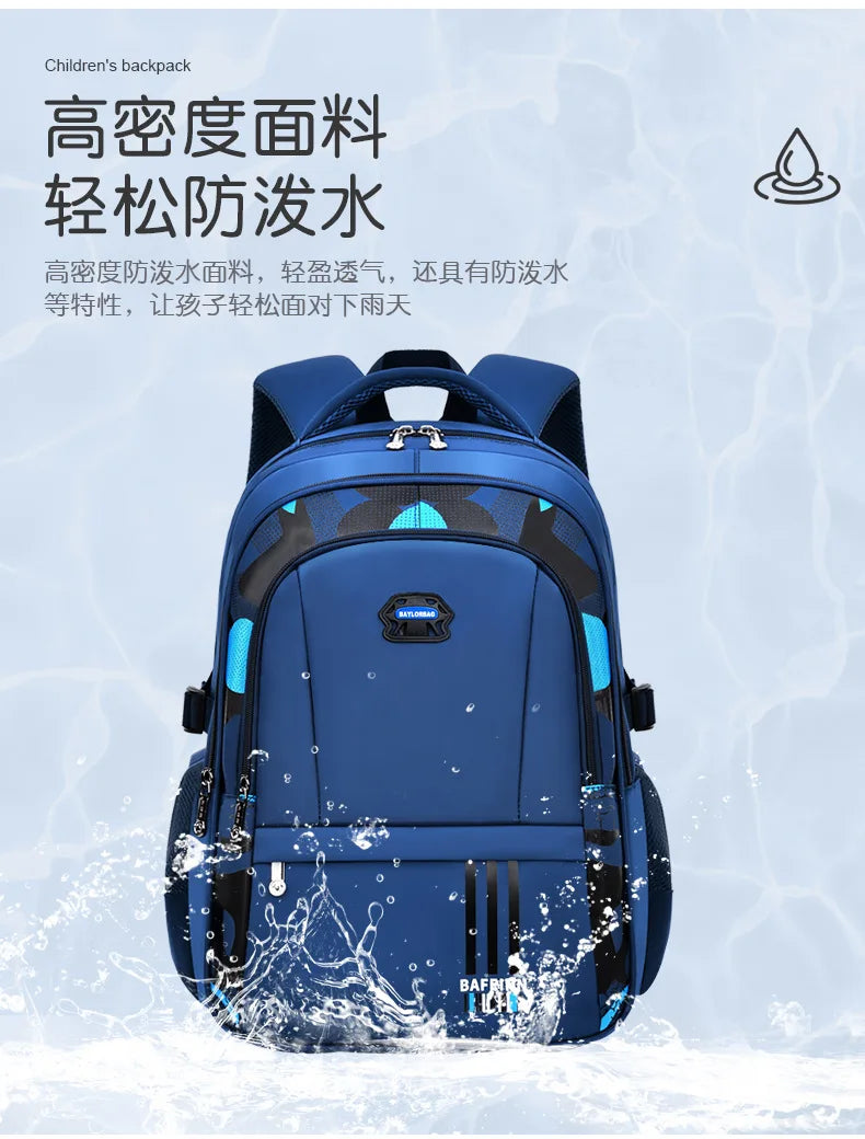 Primary and Middle School Students Schoolbag Boys Light Large Capacity Backpack Children Burden Relief Spine Protection Backpack