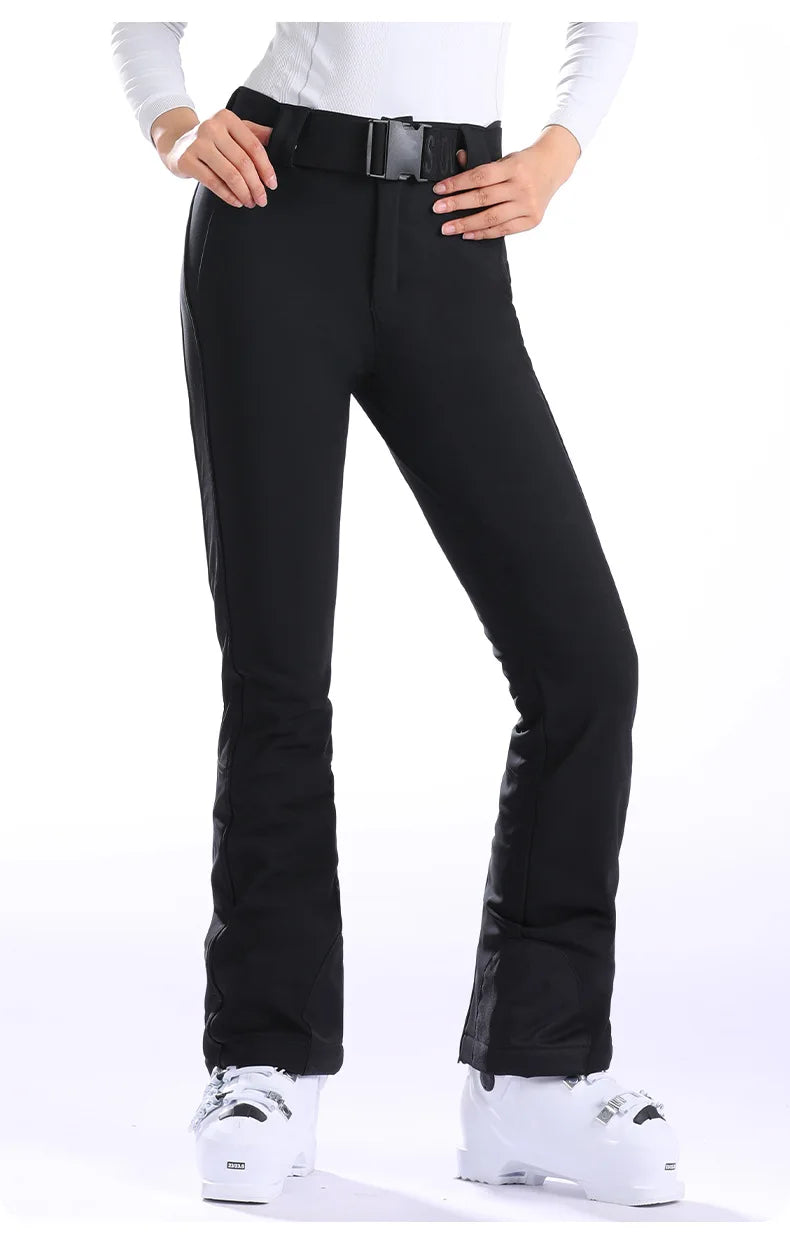 Winter New Skiing Pants Women Slim Fit Snow Trousers Outdoor Warm Sweat Pants Windproof Ski Pants Waterproof Snowboard Clothes