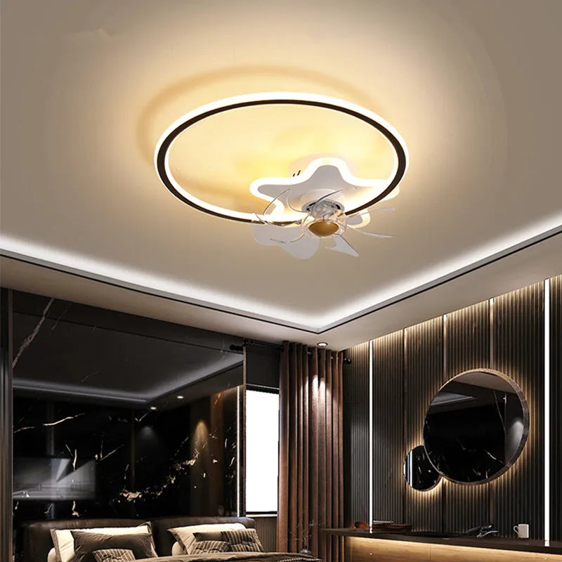 Nordic invisible ceiling fan light fan ceiling minimalist light fan ceiling for Bedroom Dning Room Living Room gold ceiling fans
