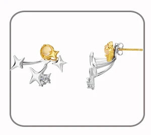 F.I.N.S New Original Simple S925 Sterling Silver Star Ring Women's Double Layer Irregular Adjustable Finger Fine Jewerlry Gifts